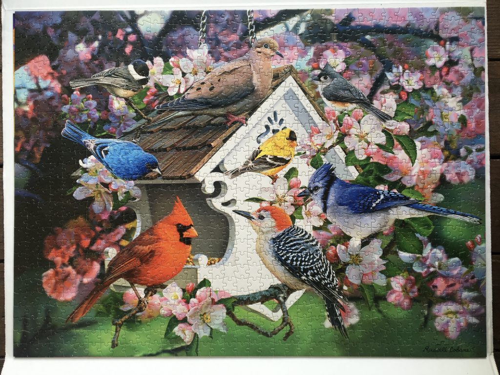 completed birdhouse puzzle